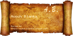 Ausch Blanka névjegykártya